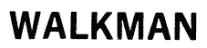 文字商標の例：商品ロゴ(WALKMAN)